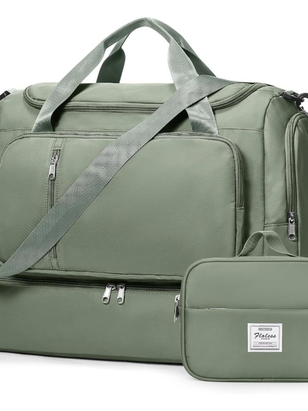 Travel Duffle Bag with Shoes Compartment,Overnight Weekender Bags for Women | Ca - Picture 8 of 8